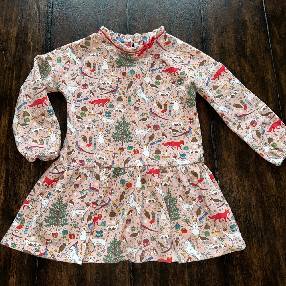 Mini Boden Pink Animal Print Casual Dress